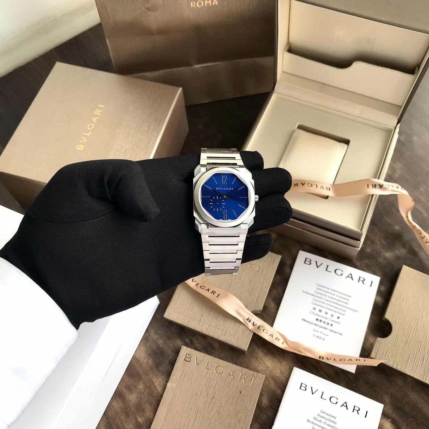 Bvlgari Octo Finissimo Silver bleu