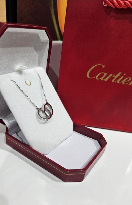Ensemble deux Collier femme Cartier LØVE 2 anneaux