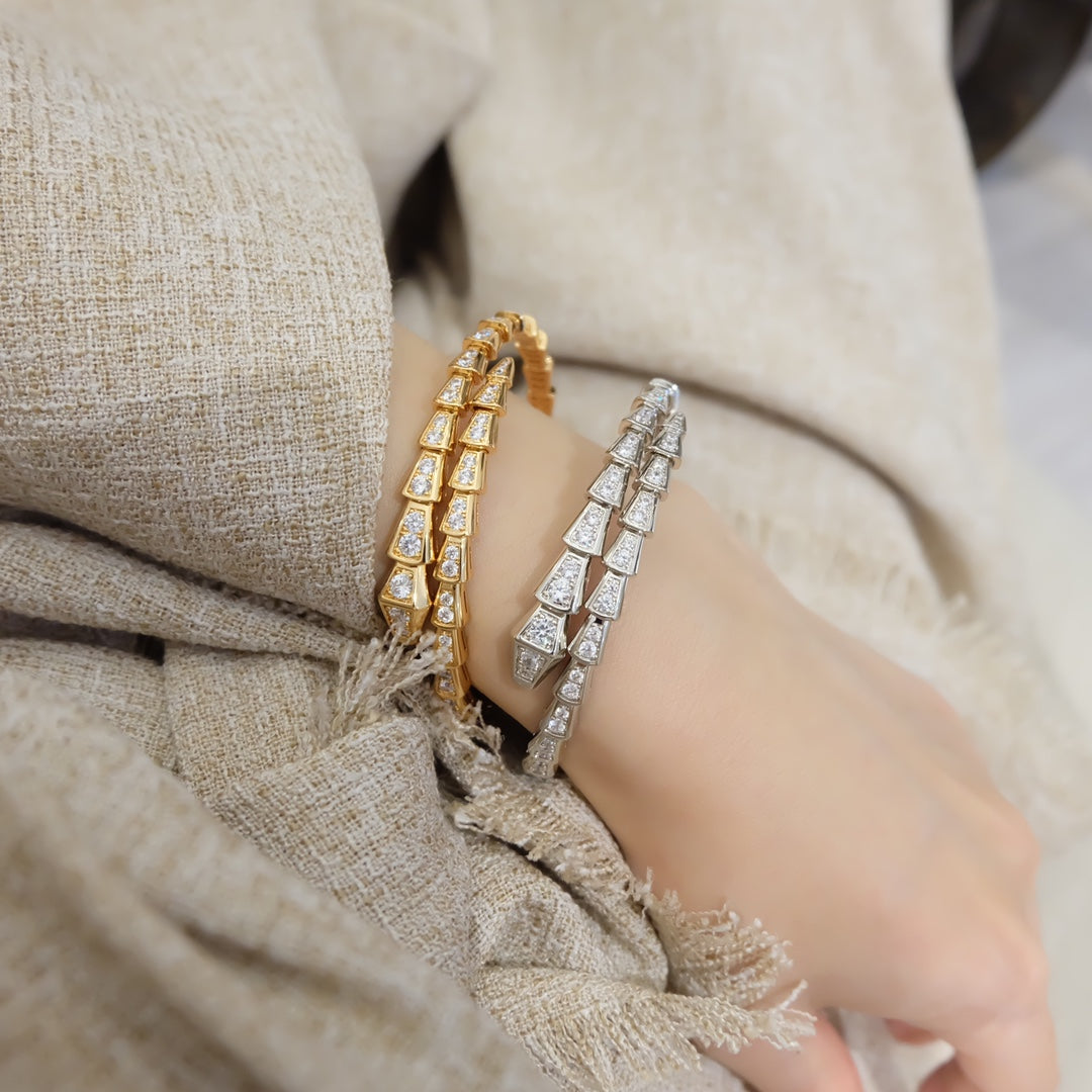 Bracelet BVLGARI serpent full strass