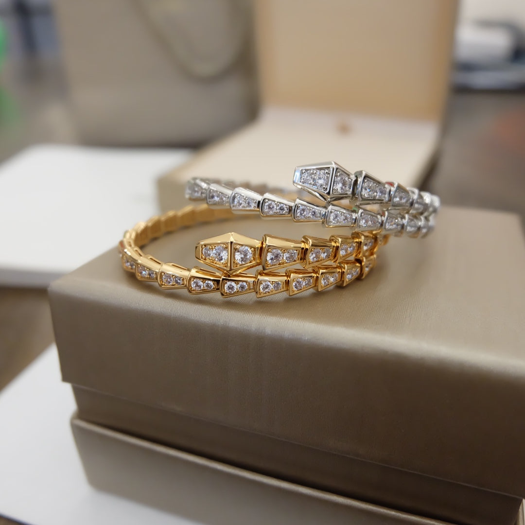 Bracelet BVLGARI serpent full strass