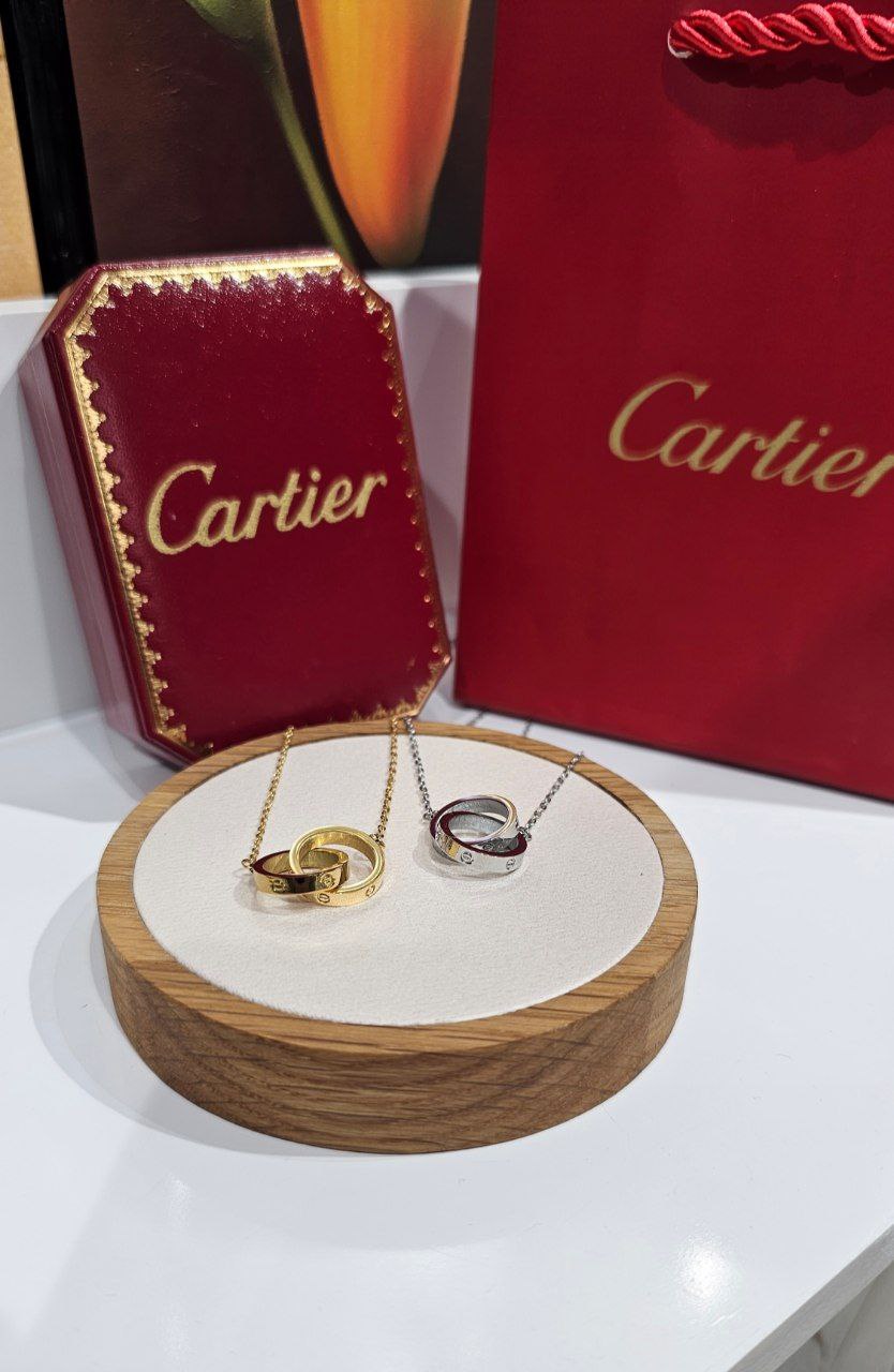Ensemble deux Collier femme Cartier LØVE 2 anneaux