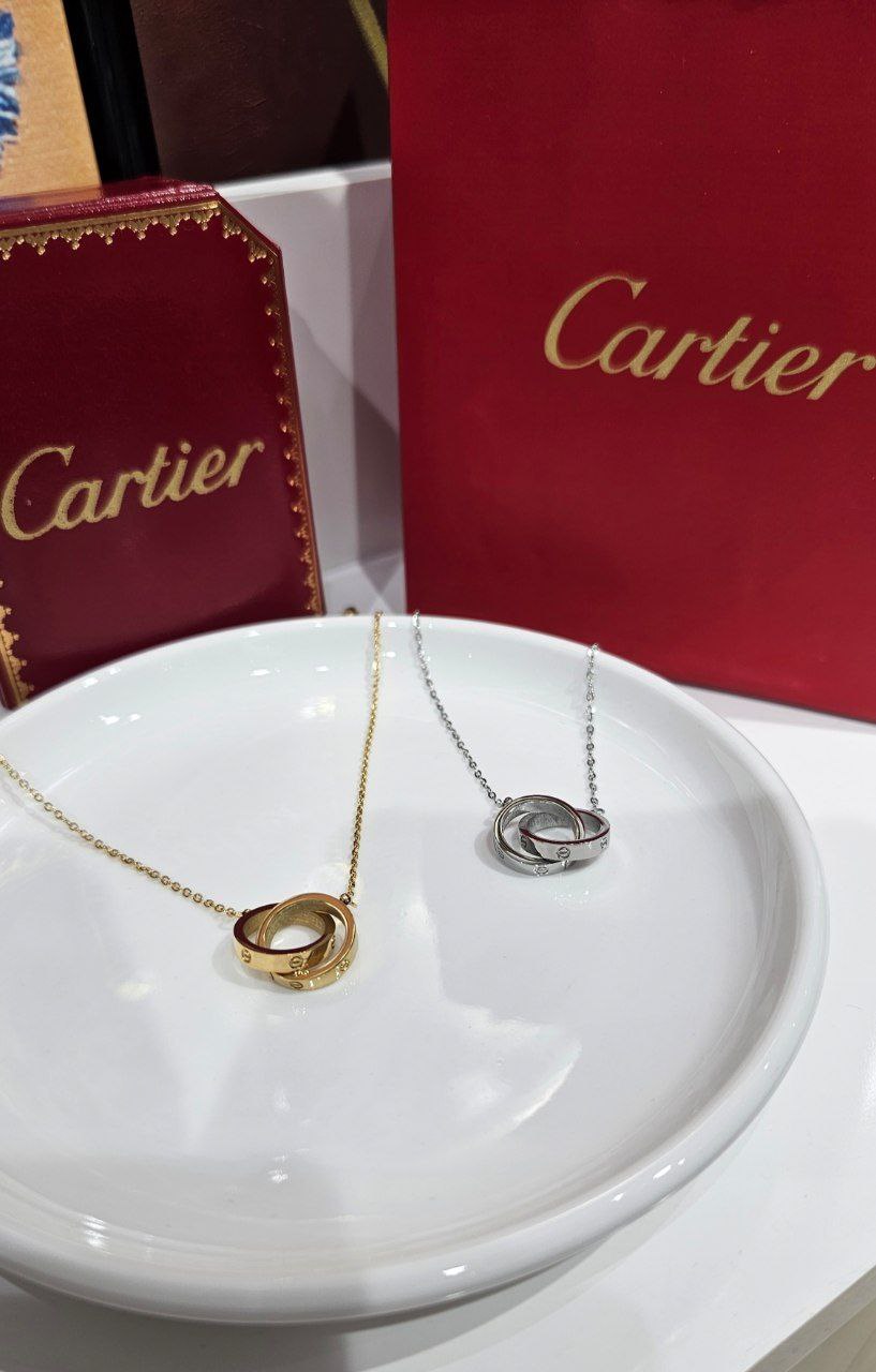 Ensemble deux Collier femme Cartier LØVE 2 anneaux
